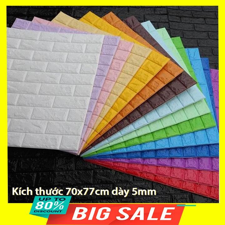 Xốp Dán Tường 3D Giả Gạch 70x77 cm Nhiều Màu Tiện Lợi Cách Âm, Chống Nóng, Chống Ẩm Mốc