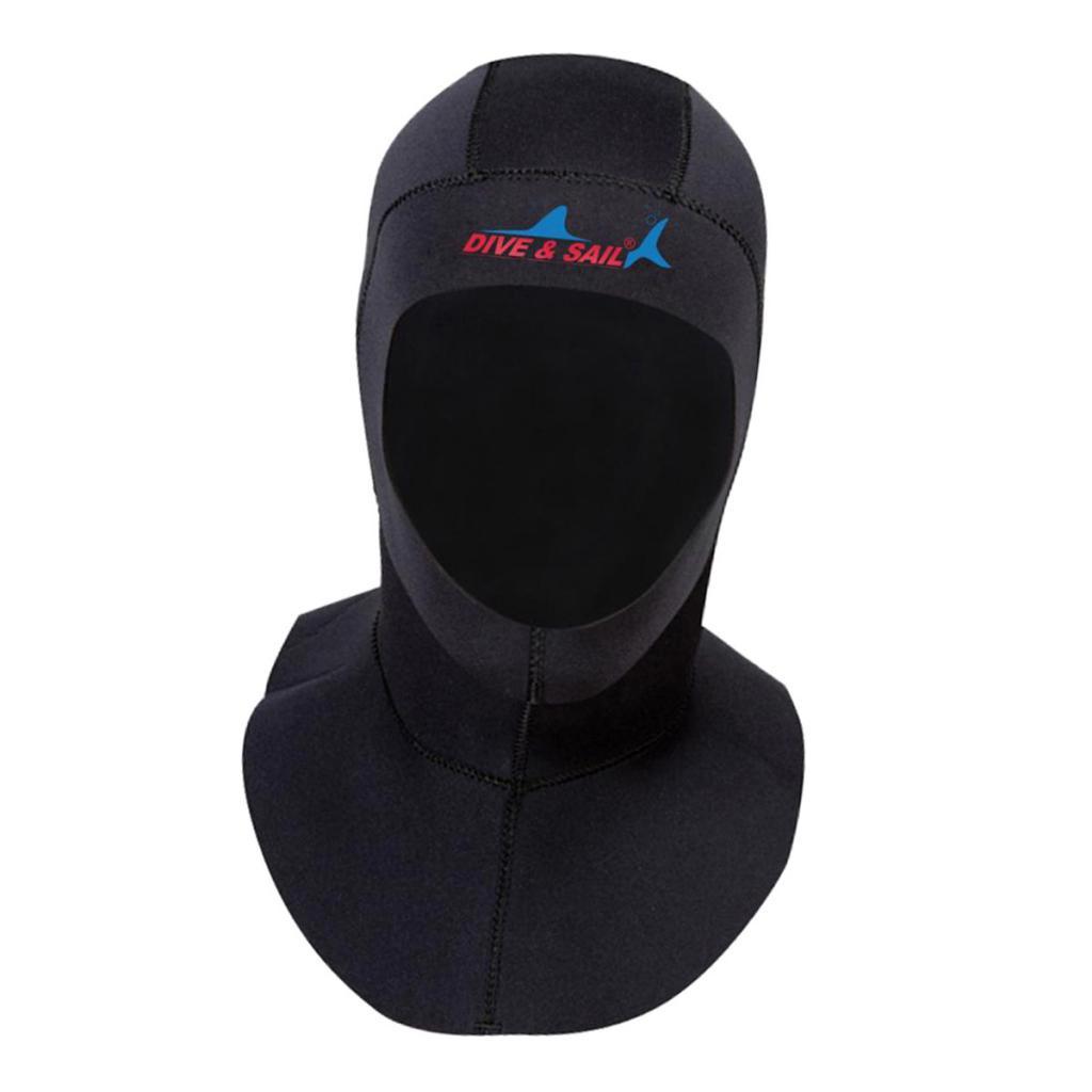 3mm Diving Hood Wetsuit Neoprene Hood Surfing Skins Hat Sport Cap with 3mm Neoprene Scuba Diving Gloves Snorkeling Swim Gear Underwater Equipment