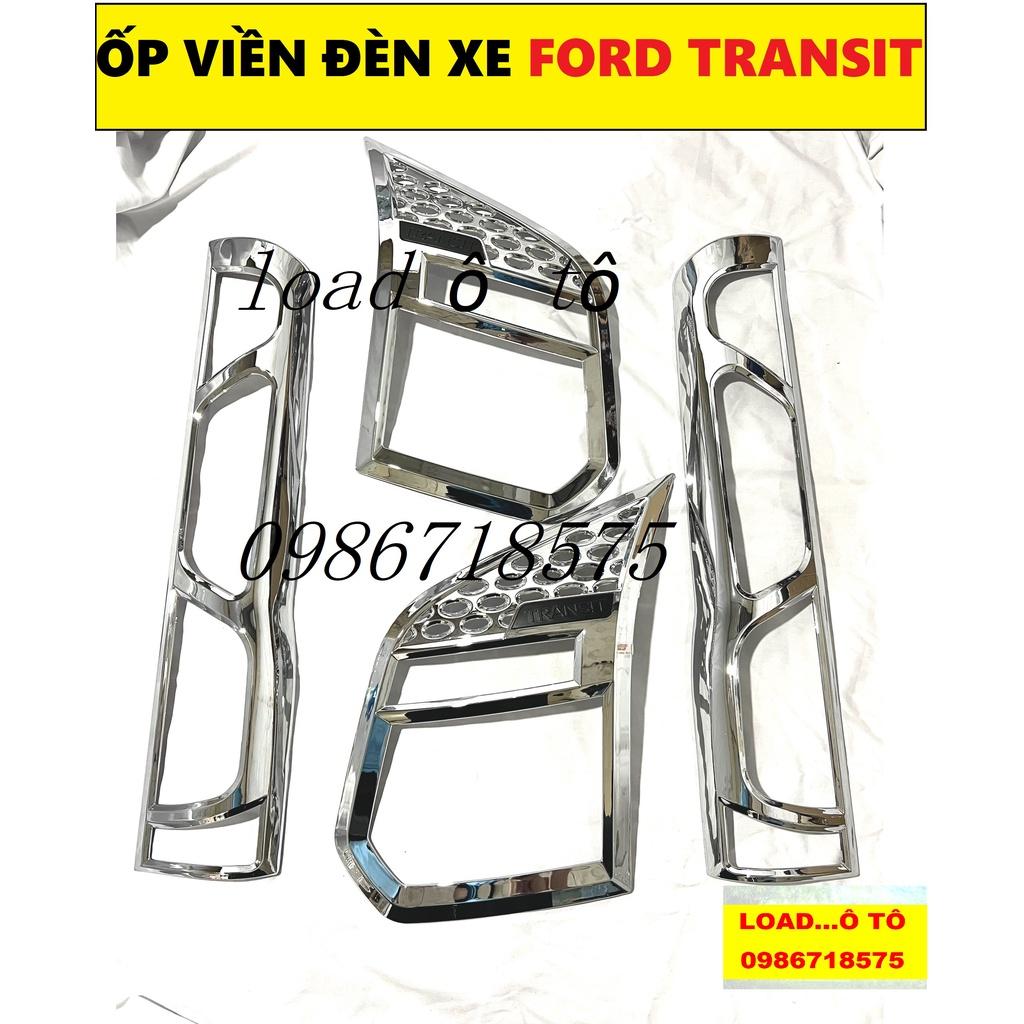 Ốp Viền Đèn Pha, Hậu Ford Transit 2014-2021 Mẫu Nhựa ABS Mạ Crom Sáng Bóng