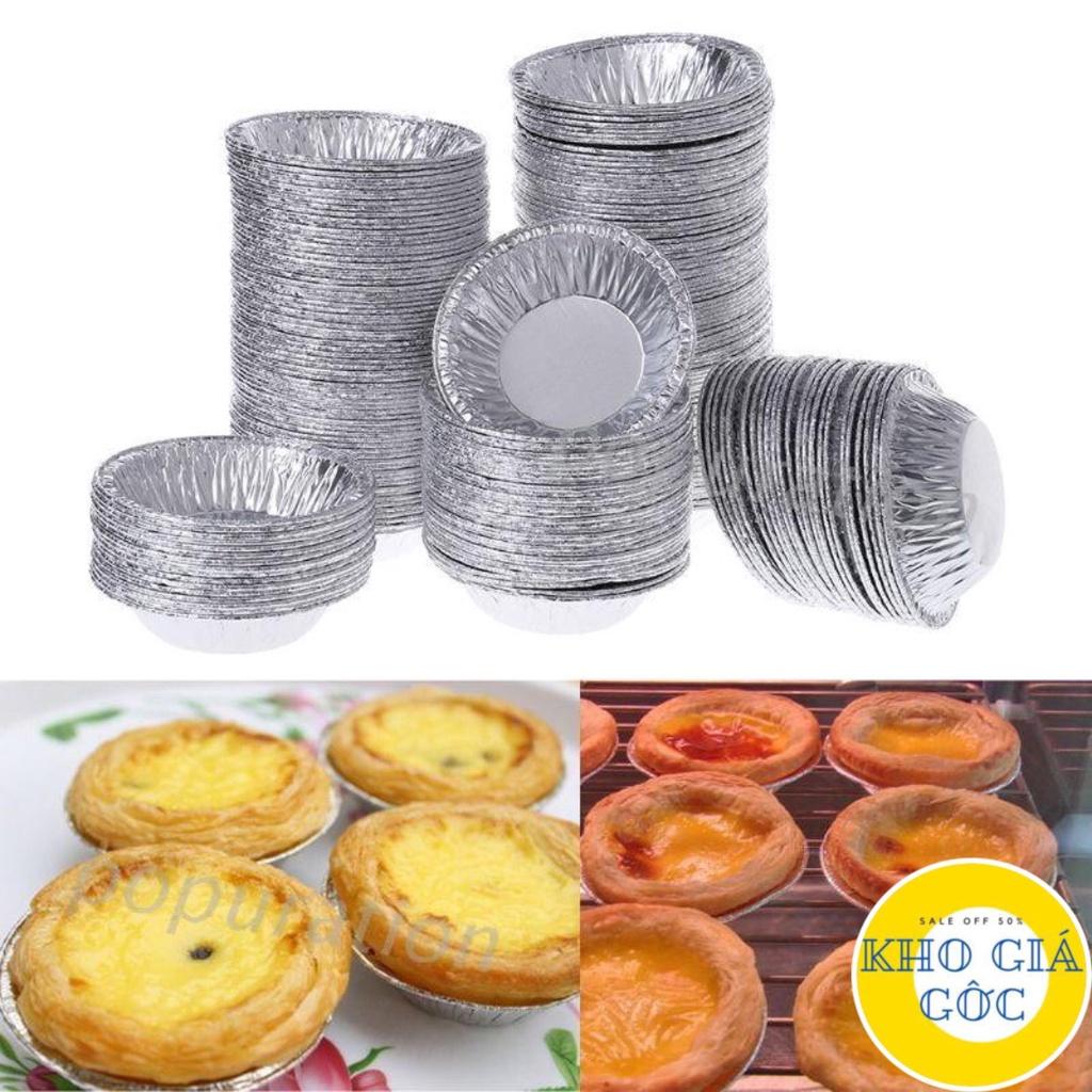 Set 100 Cốc Lá Nhôm Dùng 1 Lần Làm Bánh Trứng