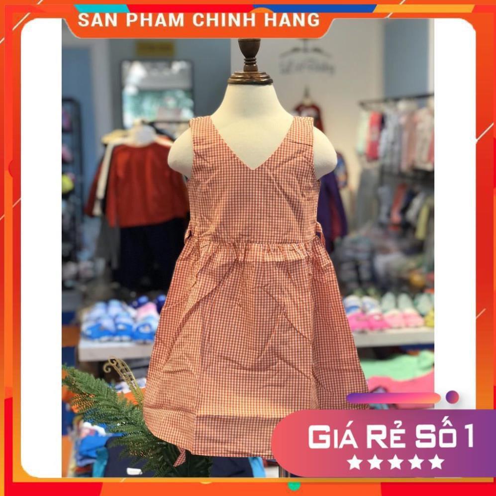 Váy bạn gái kẻ cổ tim, cổ tròn 6-10T