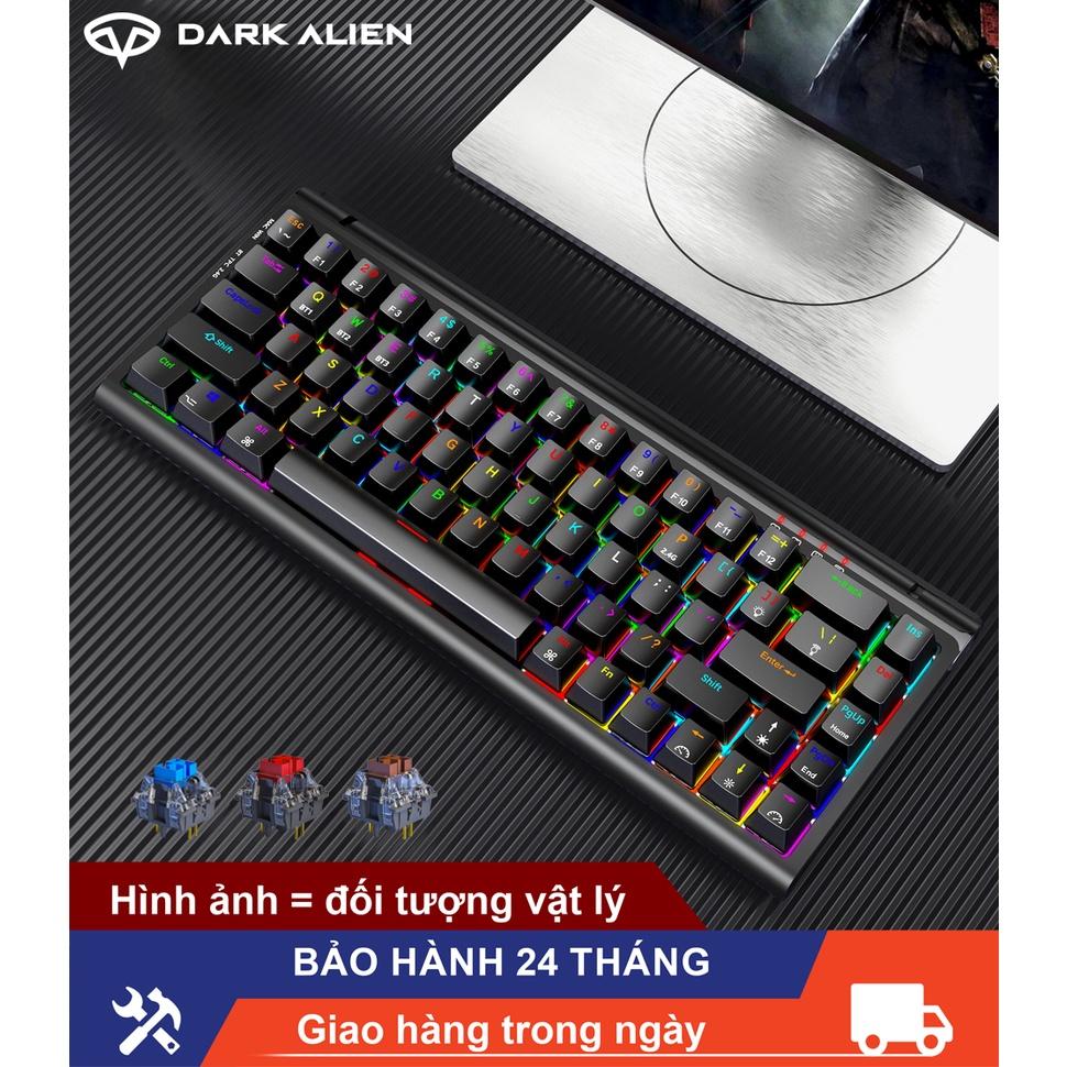 Bàn phím cơ Dark Alien K68 không dây Bluetooth Game Bàn phím 3 Chế độ Trò chơi đèn nền cơ học