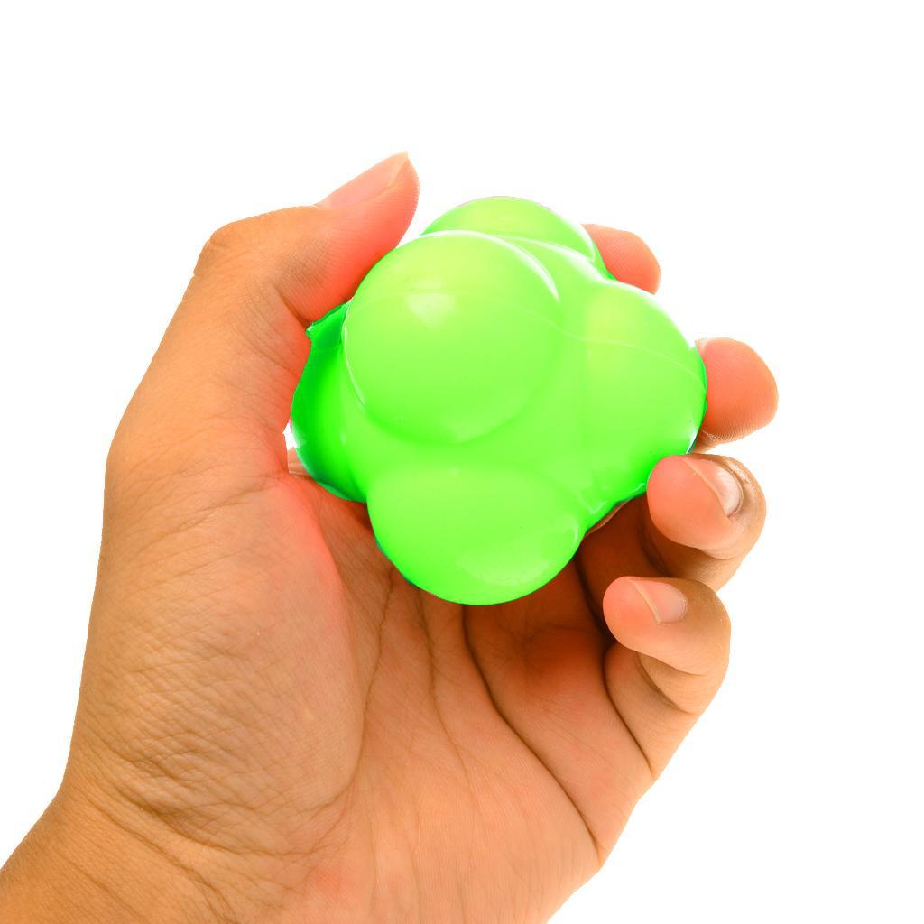 Six-Sided High-Bounce Reaction Ball, for Multi Sports Speed Agility Training Tool - Soft Toughness &amp; Premium - 3 Colors for Selectable