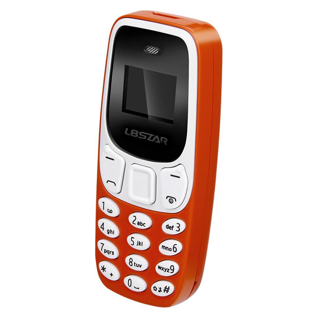 2xPortable Tiny Bluetooth Small Low BM10 Mobile Phone Orange