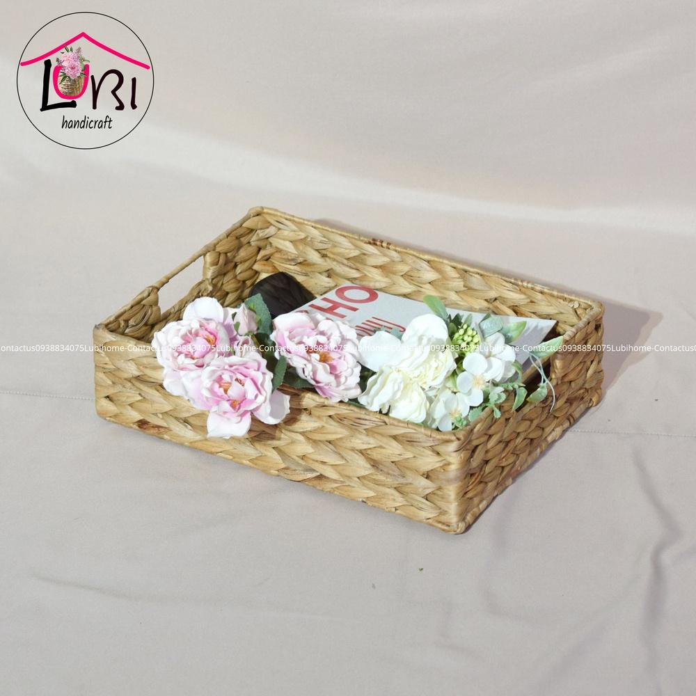 Khay đựng đồ văn phòng lục bình - sang trọng