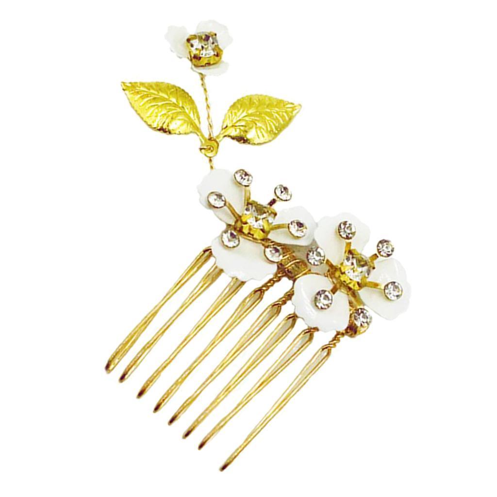 Hair Comb for Wedding, Leaves And Flower Hair Clip, Side Hair Clip, Vintage Hair Accessories Headpiece
