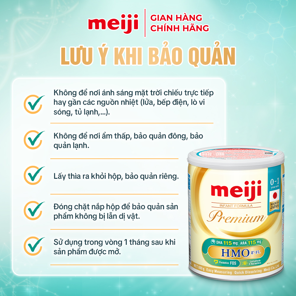 Sản phẩm dinh dưỡng công thức Meiji Infant Formula Premium 800g