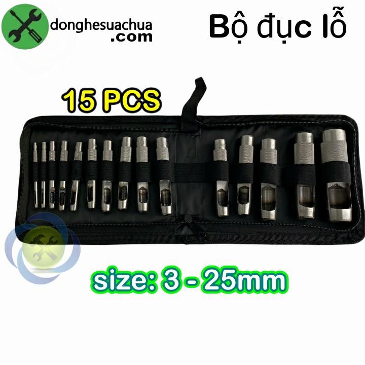 Bộ đục lỗ Đài Loan 15 chi tiết 3-25mm ĐL-325
