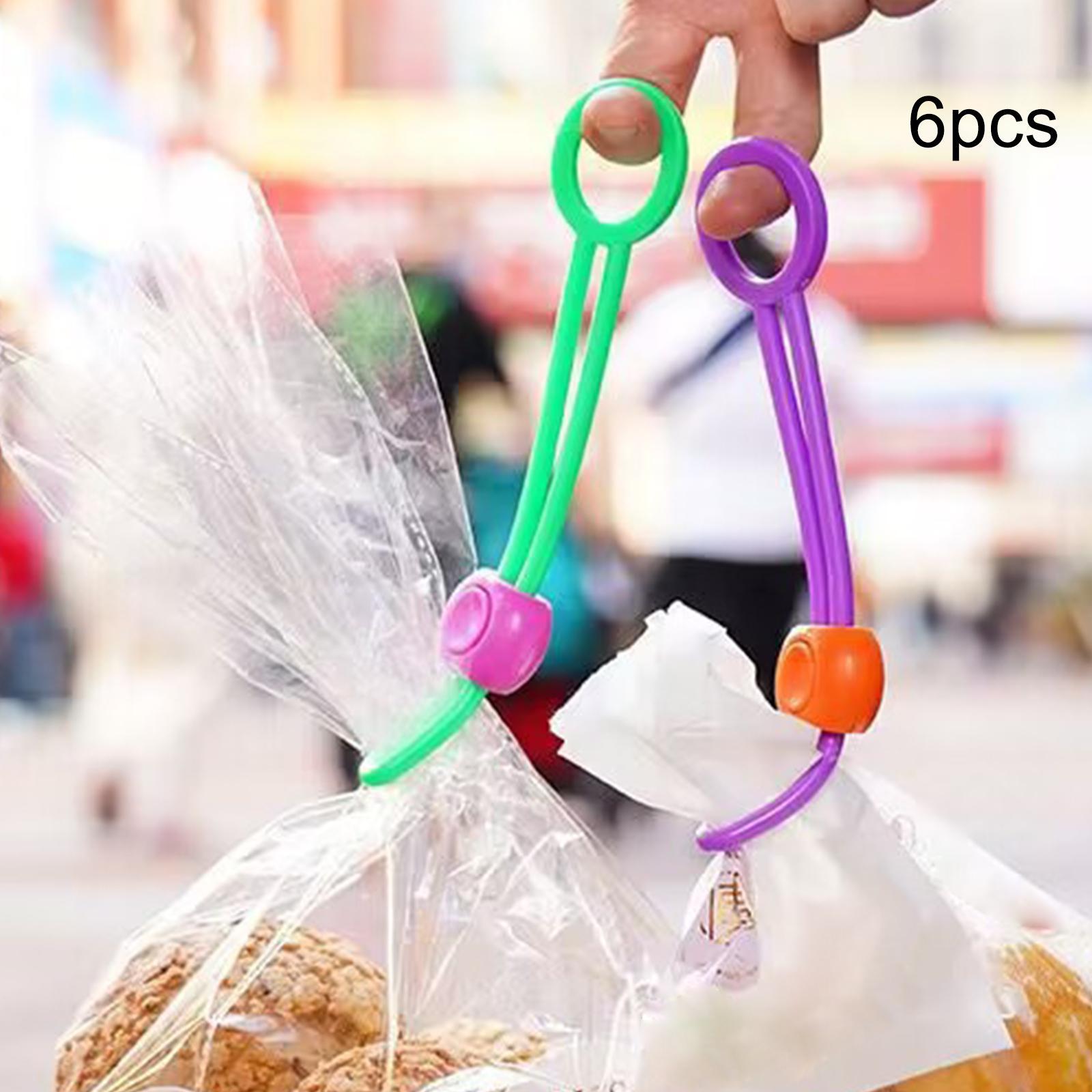 6 Pieces Seal Tags Kitchen Storage Clip Portable Snack Storage Clips Food Sealing Clip Snack Bag Sealing Chips for Restaurant Household