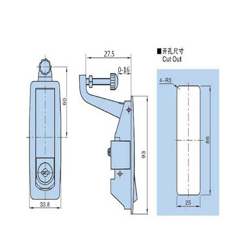 6xCompression Latch Replace for Southco C2-32-25 Flush Lever Adjustable
