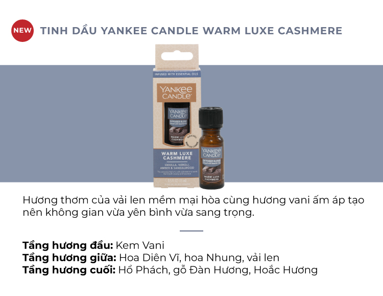 Tinh dầu Yankee Candle - Warm Luxe Cashmere (15ml)