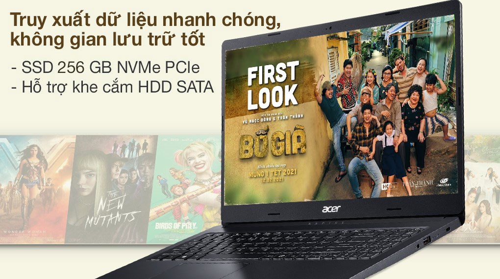 Laptop Acer Aspire 3 A315 57 379K i3 1005G1/4GB/256GB/Win11 (NX.KAGSV.001) - Hàng Chính Hãng