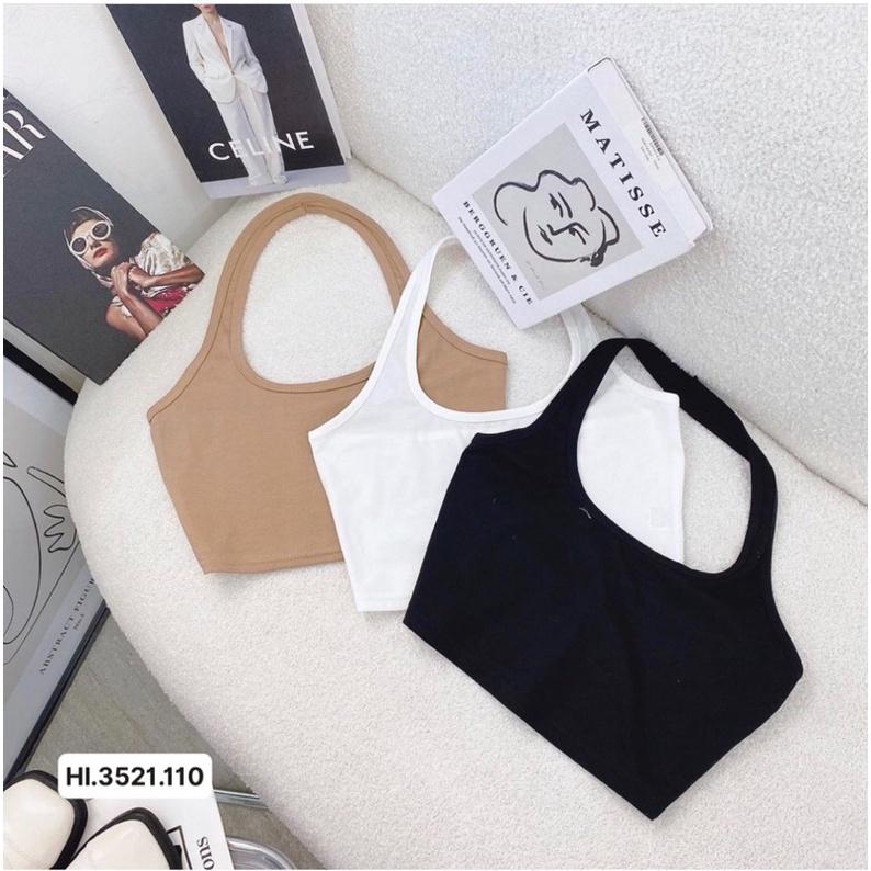 Áo croptop cổ yếm ba màu - Áo bra cổ chui siêu xinh