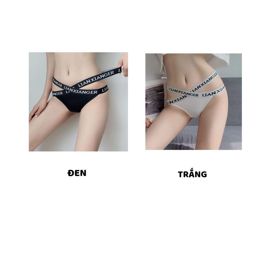 Quần lót lọt khe nữ dây hông đan chéo phối viền chữ quyến rũ