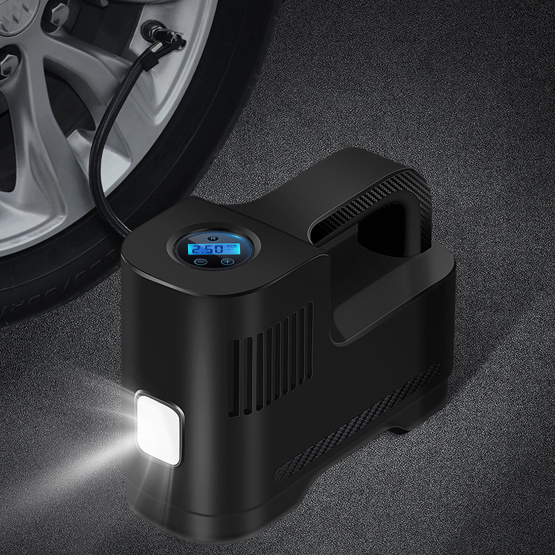 Bơm lốp KO DÂY Suitu, bơm ô tô, bơm xe máy, bơm xe đạp Suitu, pin sạc siêu khỏe 6000Mah,- SẠC USB tiện lợi