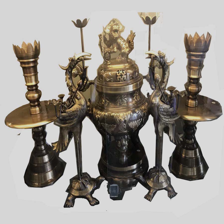 Bộ đỉnh thờ cúng dơi phúc cao 56cm