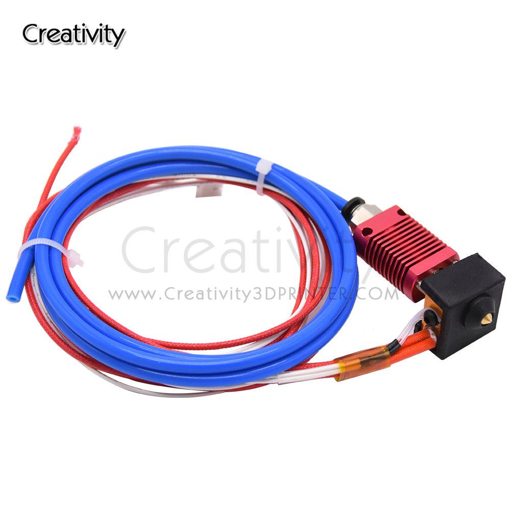 Ender-3/CR10 J-Head Hotend Kit Aluminum Khối nhiệt với nhiệt điện trở cho Ender3V2/CR10S Pro/CR10 V2 Hotend 0,4mm Vòi phun