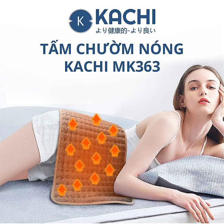 Thảm Chườm Nóng Kachi MK363 giảm đau nhức, sưởi ấm - Hàng chính hãng