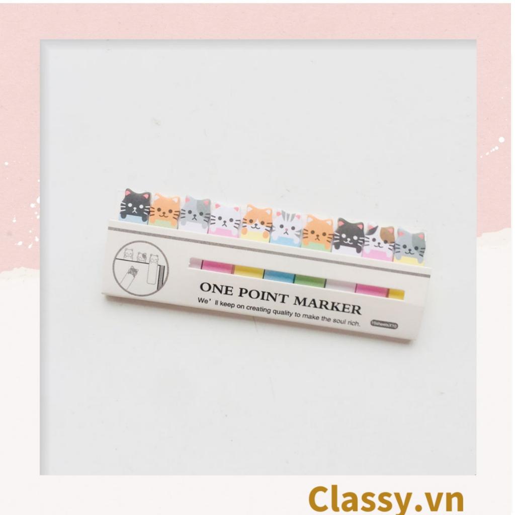 80 miếng Giấy note ghi nhớ mini Classy Post-It, hình pets dễ thương sáng tạo tiện dụng; kích thước PK641