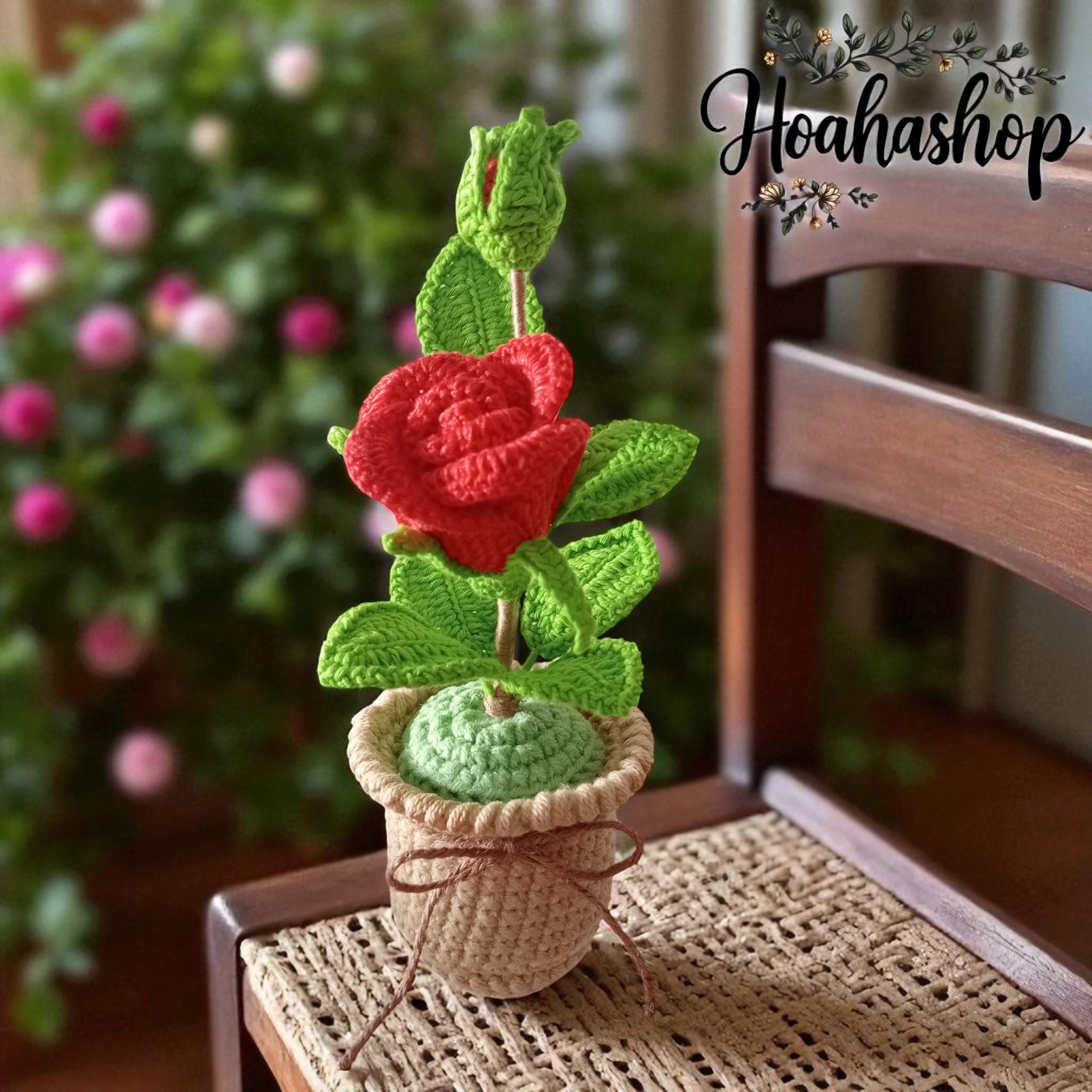 Chậu hoa hồng mini handmade – điểm xinh cho góc làm việc