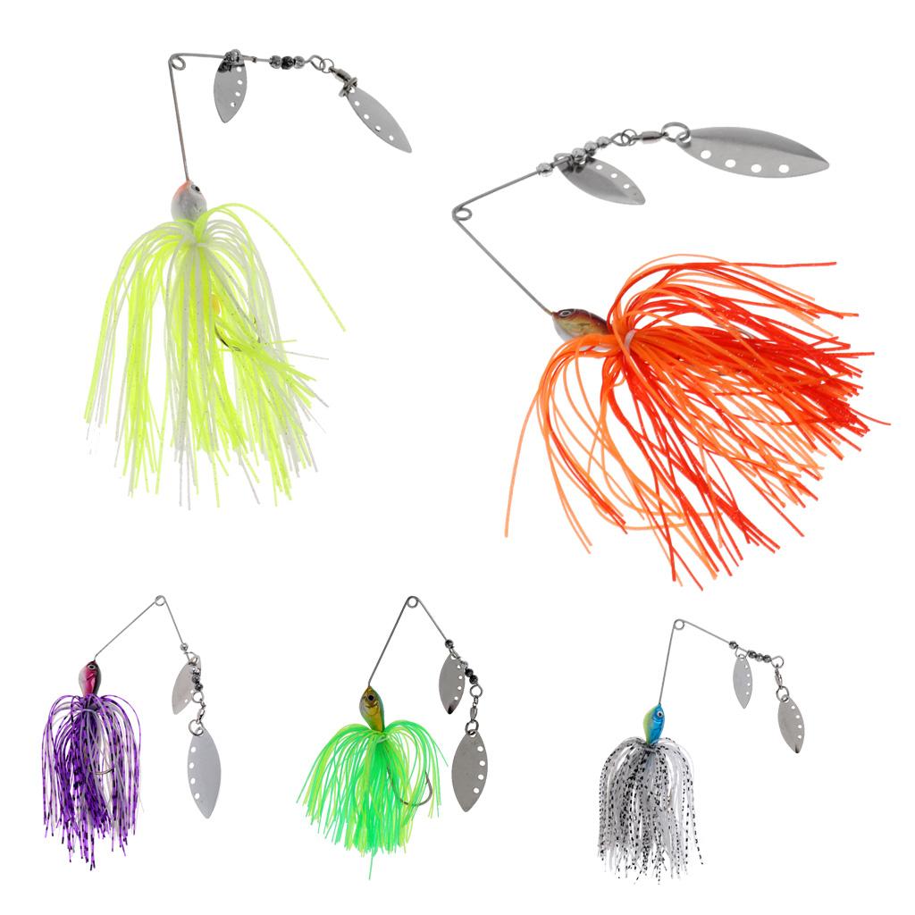 Bait Fishing Lure Spinnerbait Beard Scale Bass Pike Jig Tackle Hooks