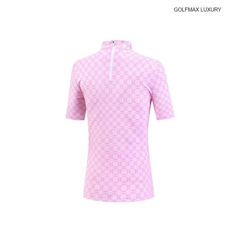 Áo ngắn tay Golf nữ chính hãng PGM - YF467 - Chất liệu sợi Polyester kết hợp vải spandex cao cấp, bền đẹp
