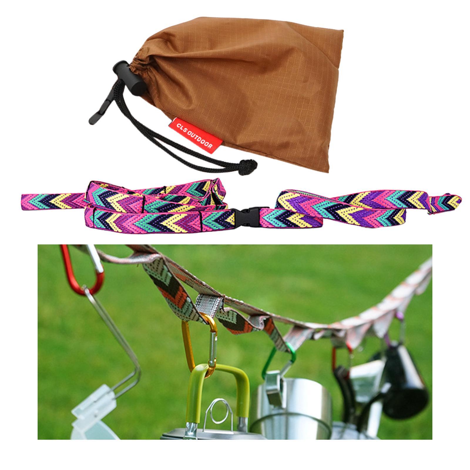 2 Pieces Camping Lanyard Rope Campsite Storage Strap Universal Tent Rope