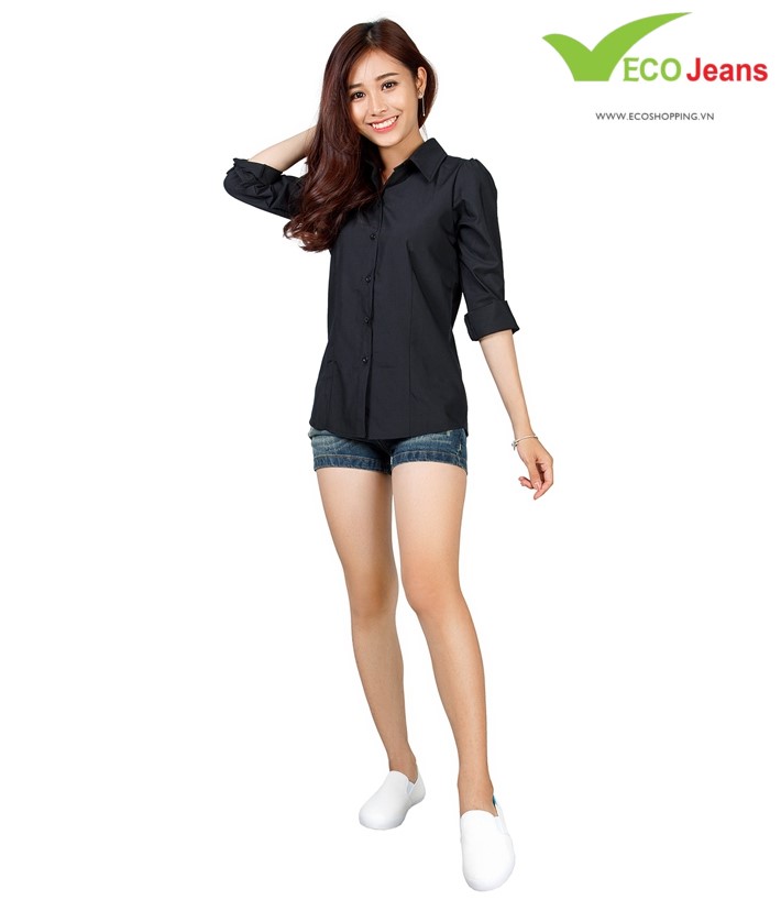 QUẦN SHORT JEANS NỮ ECO J-019