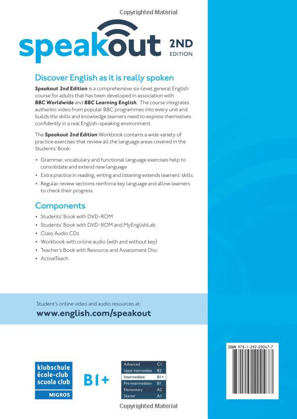 Speakout Intermediate 2nd Edition Workbook With Key