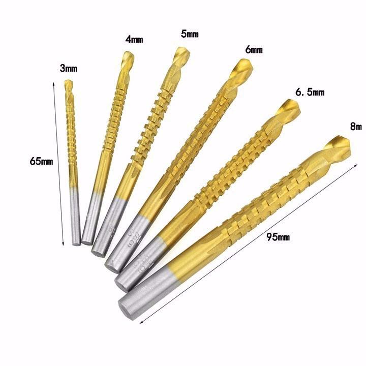 Bộ 6 mũi khoan răng cưa khoan gỗ ,nhôm ,mica,mũi khoan đa năng