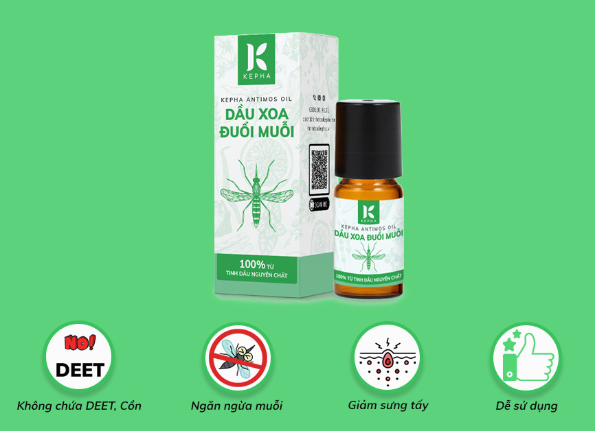 Combo 5 lọ tinh dầu lăn đuổi muỗi Kepha Antimos Oil - Lăn đuổi muỗi Antimos Oil đã có chứng nhận an toàn cho bé. Đuổi muỗi, làm lành vết sưng tấy nhanh, hiệu quả