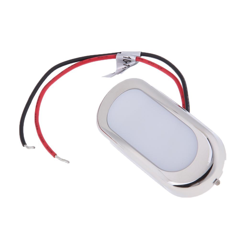 3" LED Oblong Courtesy Light Surface Mount Boat Yacht Stair Deck Cool White