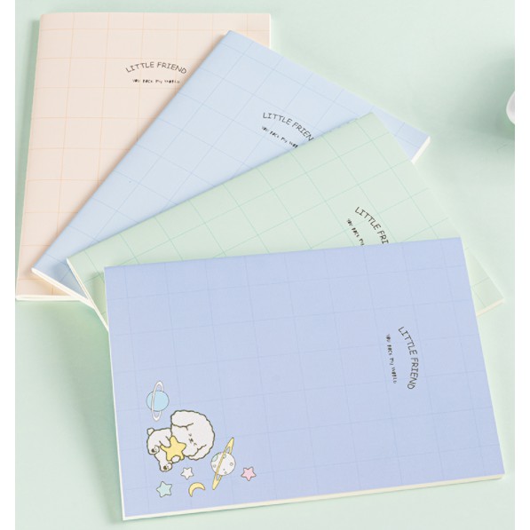 Sổ tay ghi chép cute khâu gáy B5 kẻ ngang hình cún dễ thương 60 trang 70gsm Deli - Phù hợp làm sổ kế hoach planner, viết nhật kí, sử dụng như tập vở học sinh - 1 quyển - Nhiều màu sắc - FB560-N06