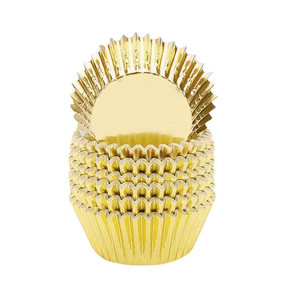 100PCs Baking Utensils Thickened Aluminum Heat-Resistant Cake Paper Cup Mould cupcake and muffin cupcake