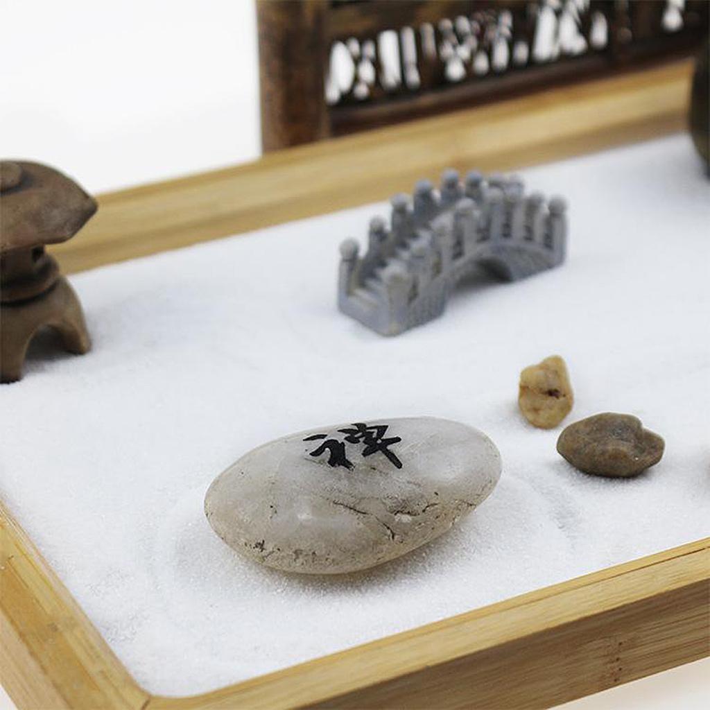 Zen Garden Sandbox Ornament Zen Sand Tray Housewarming Gifts for Office