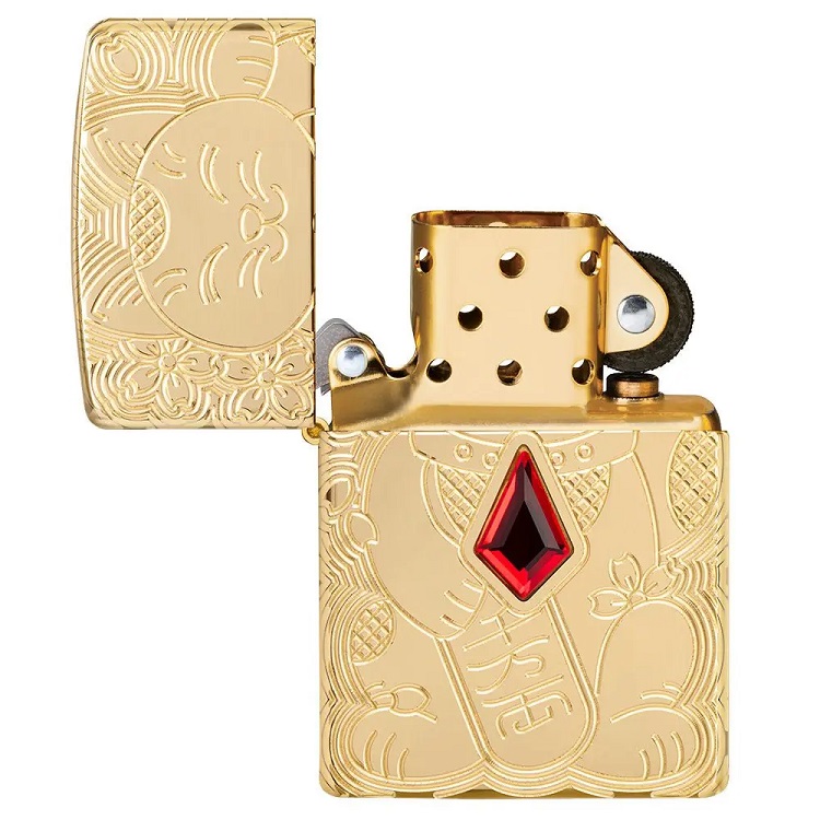 Bật Lửa Zippo Armor Lucky Cat Design 49802