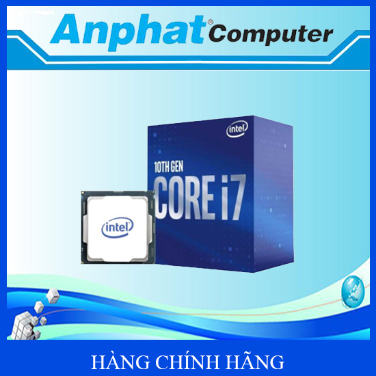 Bộ vi xử lý CPU Intel Core i7-10700F (2.9GHz turbo up to 4.8GHz, 8 nhân 16 luồng, 16MB Cache, 65W - Socket Intel LGA 1200) - Hàng Chính Hãng