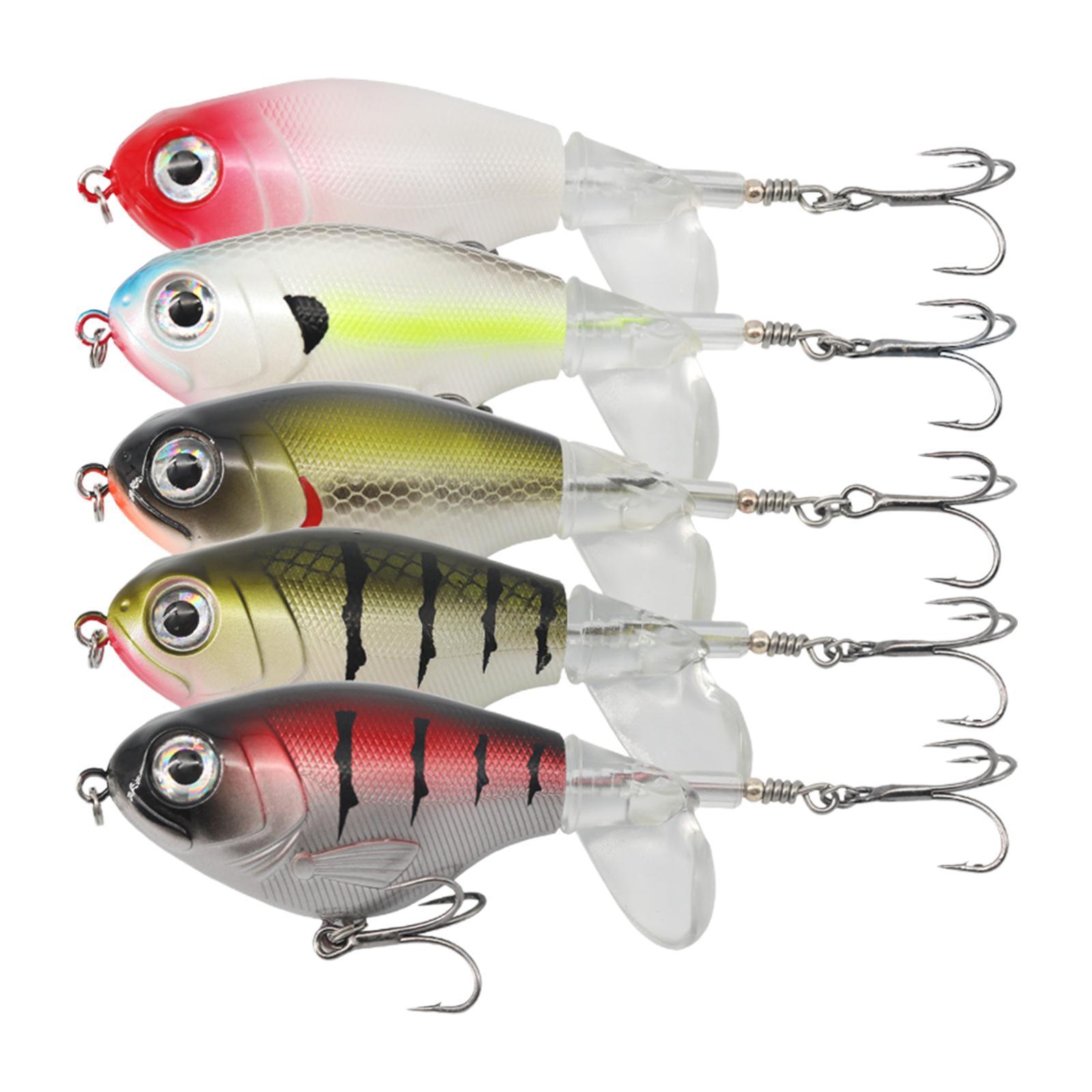 5x Fishing Propeller Tail Swimbaits Hard Baits for Saltwater