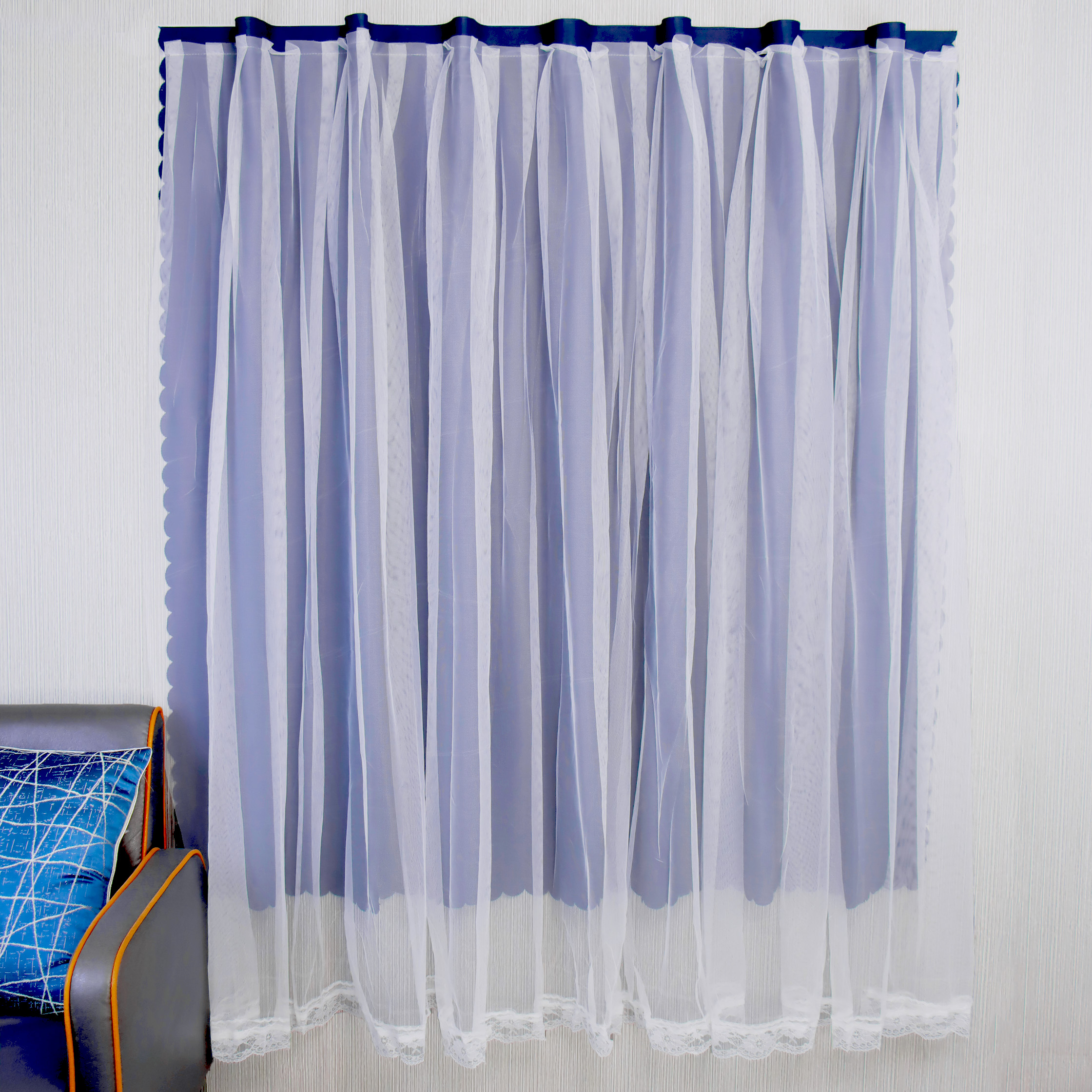 Rèm Khoen Lỗ, Khoen Ri Đô, Rèm Dán Hai Lớp XANH ĐEN Chống Nắng Tốt, Kích Thước Đa Dạng
