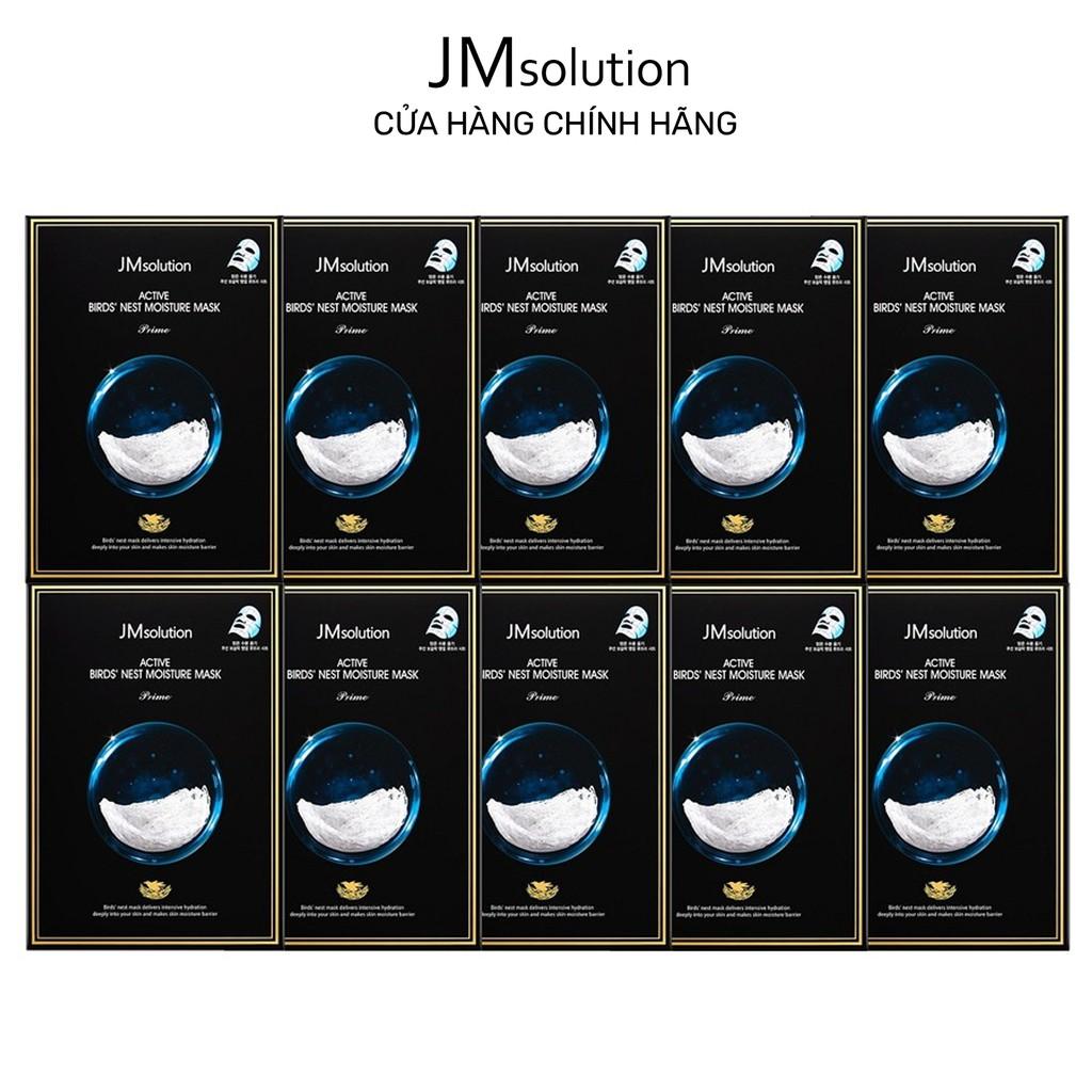 Combo 10 Mặt Nạ Tổ Yến Chống Lão Hóa Da JMSolution Active Birds Nest Moisture Mask 30ml x10