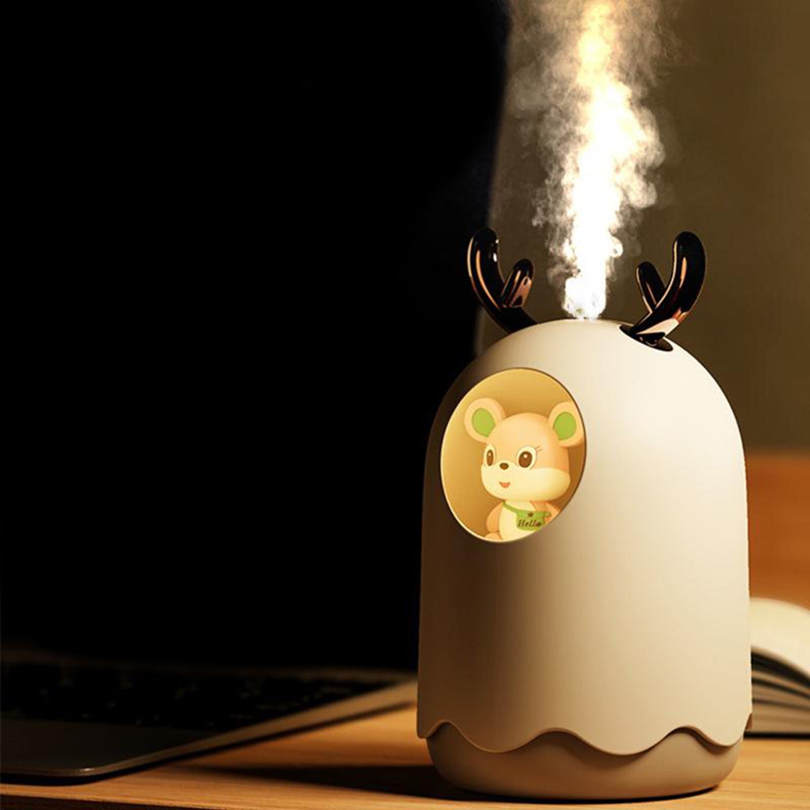 Colorful Cool Mini Humidifier, USB Personal Desktop Quiet Humidifier for Office, Car, Room, Bedroom, 2 Mist Modes
