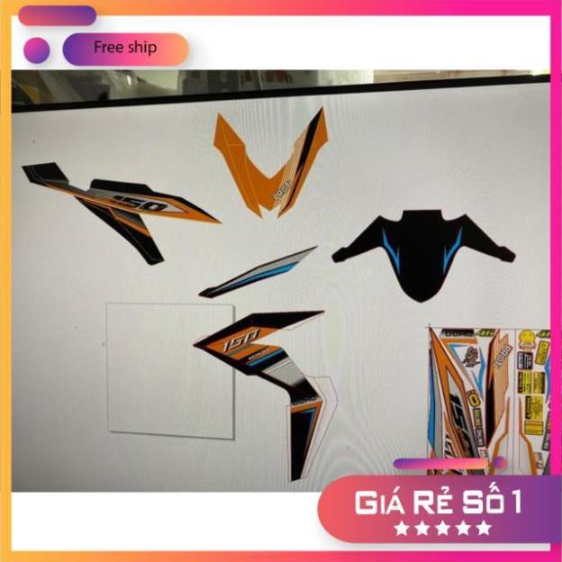 Tem rời Winner cam đen 3 lớp bảo hành màu sắc vĩnh viễn