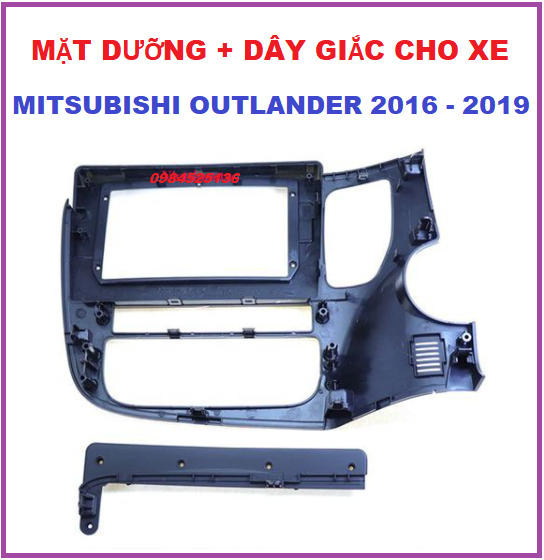 MẶT DƯỠNG+ DÂY GIẮC THEO XE OUT.LAN.DER đời 2016-2019, khung dưỡng lắp màn 10inch cho xe hơi, phụ kiện nội thất oto