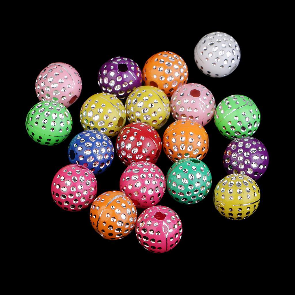 200Pcs Resin Rhinestone Beads Jewelry Findings Spacer Beads 8mm Colorful