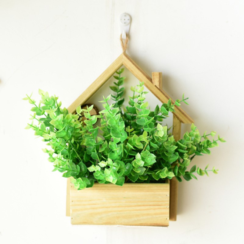 Hoa giả, giỏ hoa gỗ cắm sẵn nhiều mẫu trang trí để bàn, treo tường  decor phong cách mới GH-01