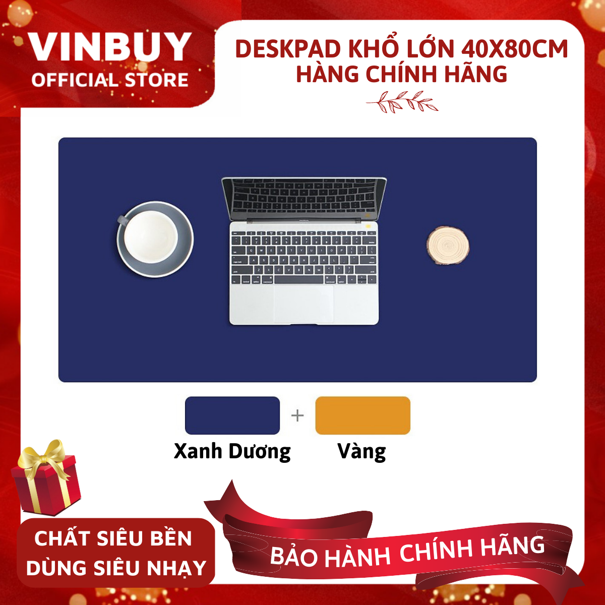 Tấm Lót Chuột, Thảm Da Trải Bàn Làm Việc VinBuy, Miếng Di Chuột Cỡ Lớn 40cmx80cm - Hàng Chính Hãng 