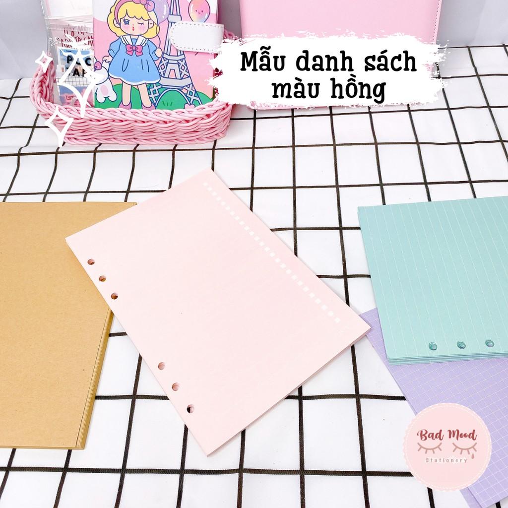 GIẤY REFILL PASTEL SỔ CÒNG A5 A6