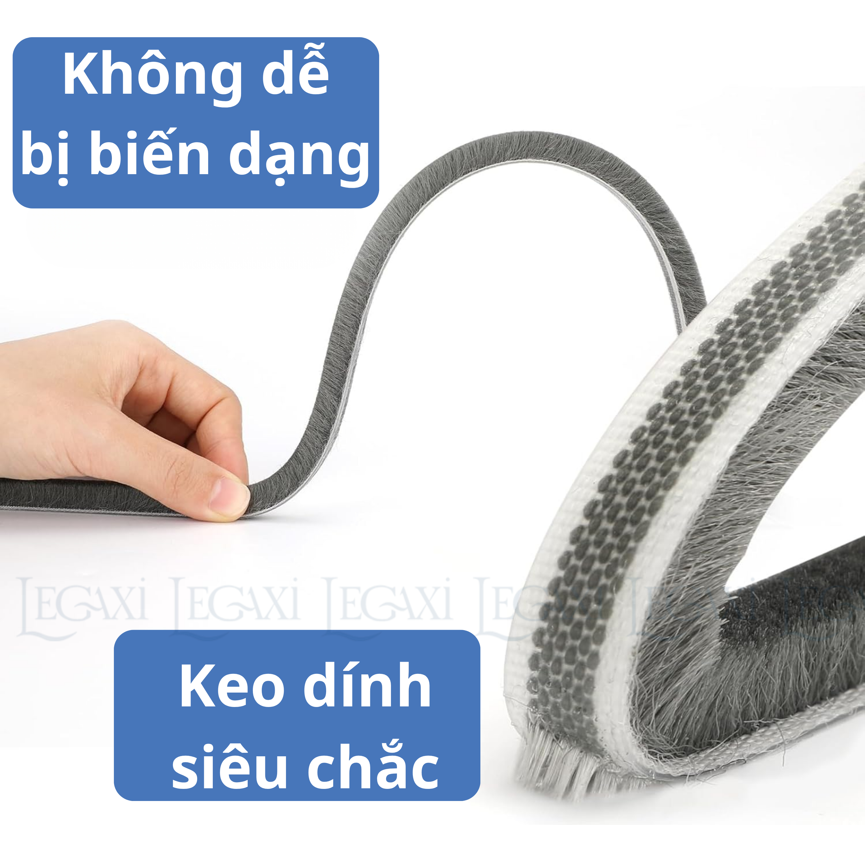 5 Mét Ron Lông nheo 5x5mm Dán Khe Hở Khung Cửa Gioăng dán cửa sợi lông Ron Lông Dán Cửa Gỗ Giảm Chấn