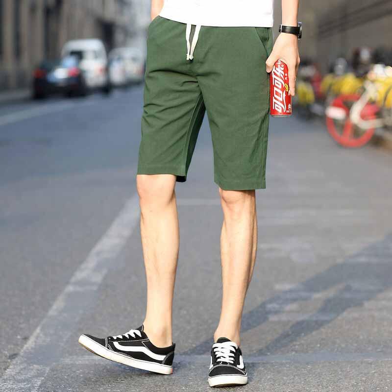 Quần Short Kaki lưng thun nam - Sọt Lững Kiểu Dáng Thể Thao Unisex sáu Màu Đen, Xám.đỏ,rêu.kem,trắng 06x