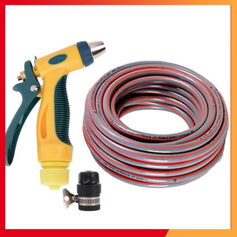 Bộ dây vòi xịt nước rửa xe,tưới cây tăng áp 3 lần 20m